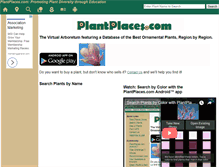 Tablet Screenshot of plantplaces.com